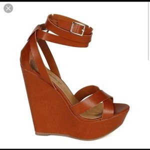 BRECKELLE'S VIVI-24 Platform High Wedge Heels